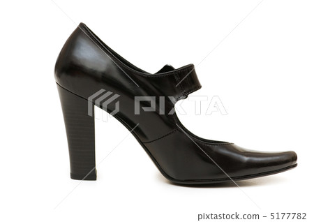 Black woman shoe isolated on the white Black woman shoe isolated on the white 5177782