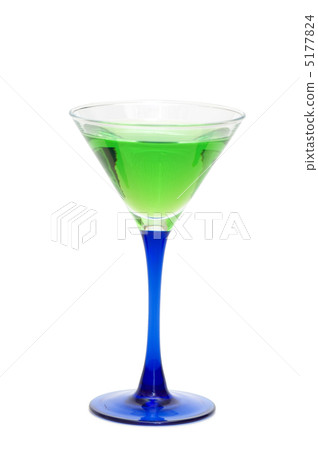 Green cocktail isolated on the white background Green cocktail isolated on the white background 5177824