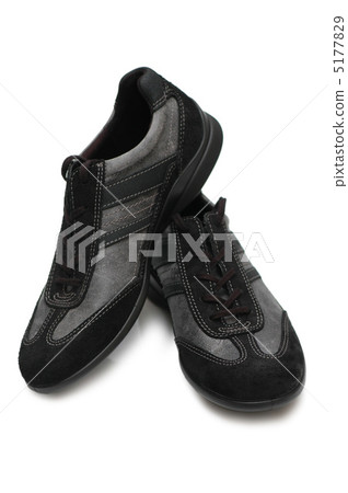Grey sporty shoes isolated on the white Grey sporty shoes isolated on the white 5177829