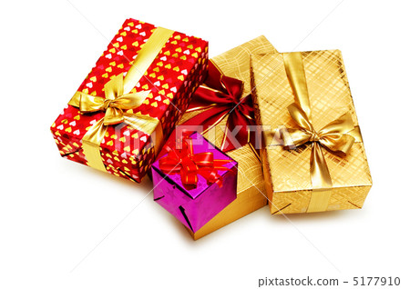 Gift boxes isolated on the white background Gift boxes isolated on the white background 5177910
