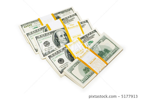 Ten thousand dollar stacks on the white Ten thousand dollar stacks on the white 5177913
