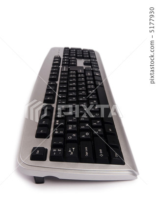 Silver keyboard isolated on the white background Silver keyboard isolated on the white background 5177930