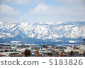 View of Nagai-shi snowyama in Yamagata prefecture 5183826