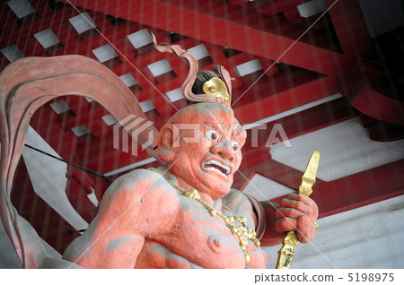 Shitennoji寺廟門Acho Kimonogaisha雕象 5198975