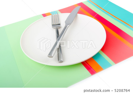 Food utensils served in plate 5208764