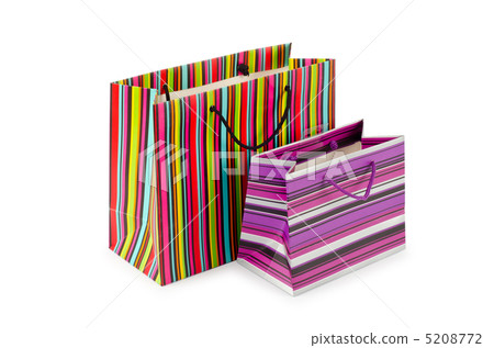 Shopping concept with bag on white 5208772