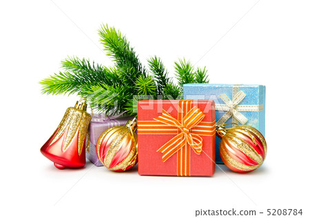 Christmas decoration on white background Christmas decoration on white background 5208784