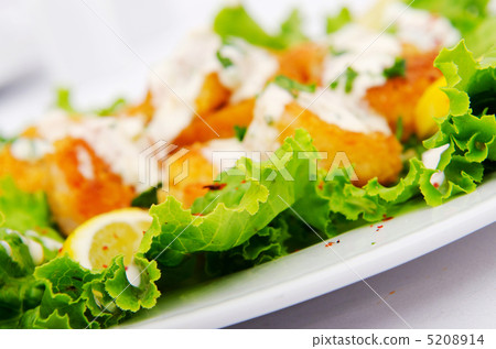 Ceasar salad served in the plate Ceasar salad served in the plate 5208914