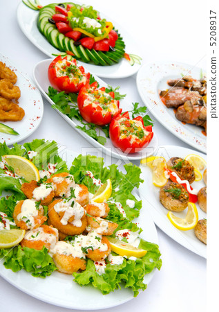 Table served with tasty meals Table served with tasty meals 5208917