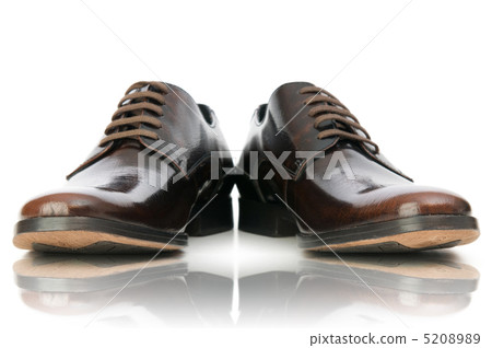 Fashion concept with male shoes on white 5208989