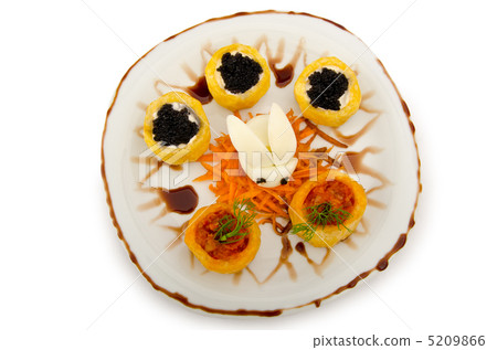 Black caviar served on bread Black caviar served on bread 5209866