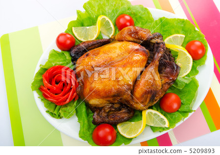 Roasted turkey on the festive table Roasted turkey on the festive table 5209893