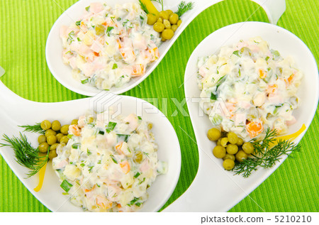 Delicious salad in the plate Delicious salad in the plate 5210210