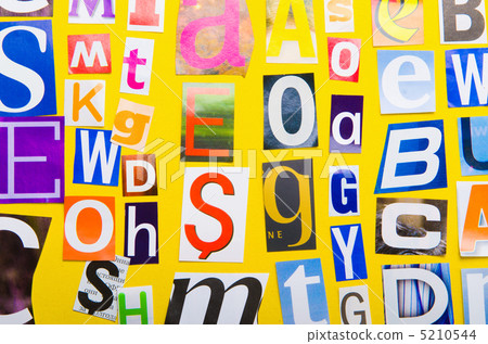 Newspaper clippings with various letters 5210544