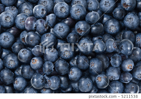 傳播在圖片材料的一邊的藍莓堆 傳播在圖片材料的一邊的藍莓堆 5211538