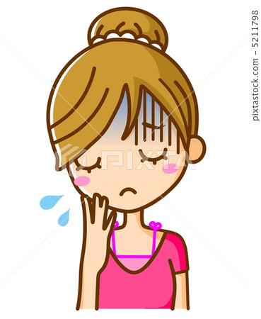 A woman with a bad face - Stock Illustration [5211798] - PIXTA