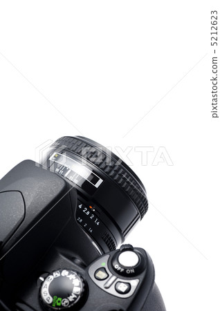 Single lens reflex camera on white background 5212623