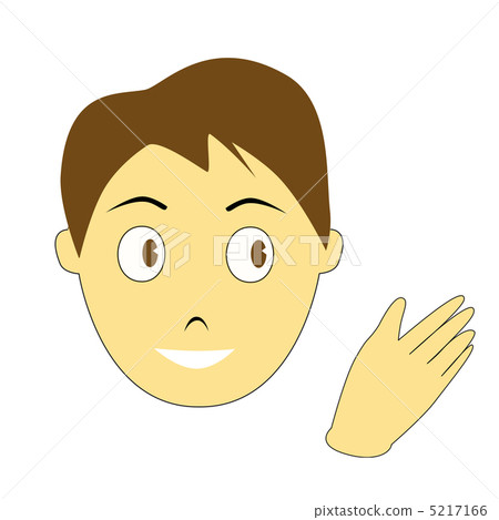 Illustration of a man's face that faces left 5217166