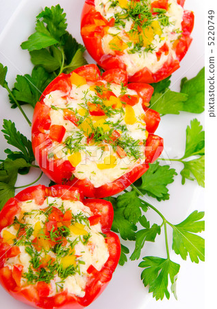 Tomatoes stuffed with russian salad Tomatoes stuffed with russian salad 5220749