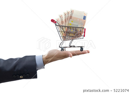 Shopping cart full of money Shopping cart full of money 5221074