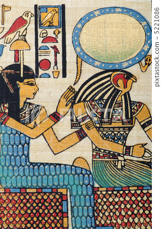 Egyptian history concept with papyrus 5221086