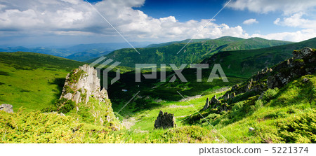 Mountains landscape with rock 5221374