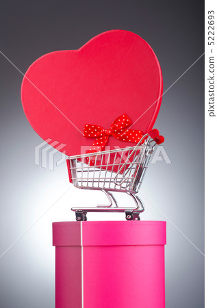 Christmas shopping concept with shopping cart Christmas shopping concept with shopping cart 5222693