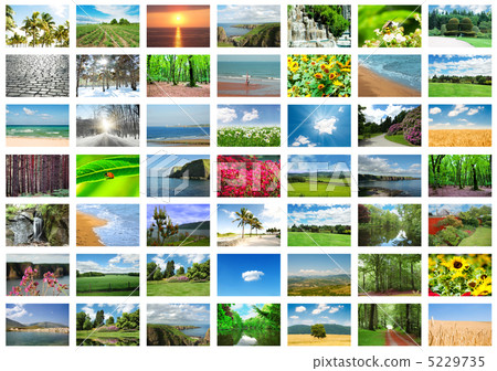 Collage of many nature photos 5229735