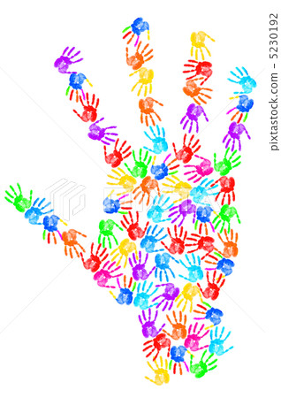 Hand print on the white Hand print on the white 5230192