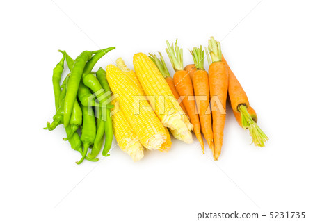 Various vegetables isolated on the white background Various vegetables isolated on the white background 5231735