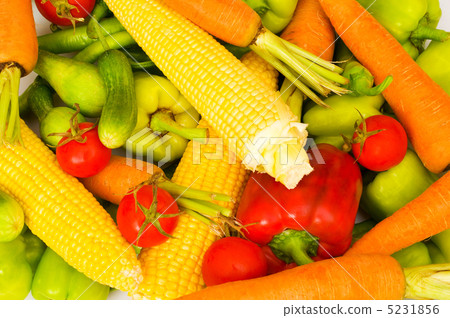 Various vegetables isolated on the white background Various vegetables isolated on the white background 5231856