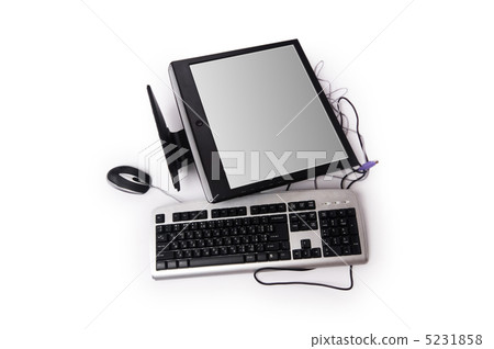 Disassembled personal computer isolated on the white 5231858