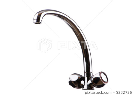 Chrome tap isolated on white background Chrome tap isolated on white background 5232726
