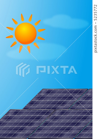 太陽能和太陽能發電-4■太陽能·藍天·太陽能發電·生態 5235772