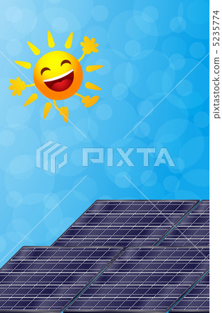 太陽和太陽能發電-2■太陽,微笑,藍天,太陽能發電,eco 太陽和太陽能發電-2■太陽,微笑,藍天,太陽能發電,eco 5235774