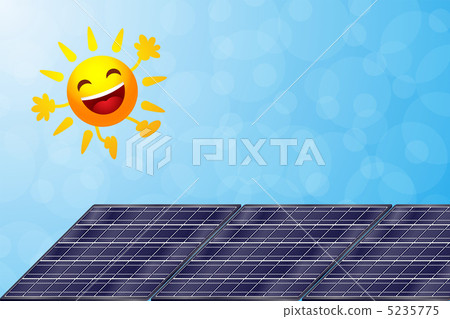 太陽和太陽能發電-1■太陽,微笑,藍天,太陽能發電,eco 太陽和太陽能發電-1■太陽,微笑,藍天,太陽能發電,eco 5235775