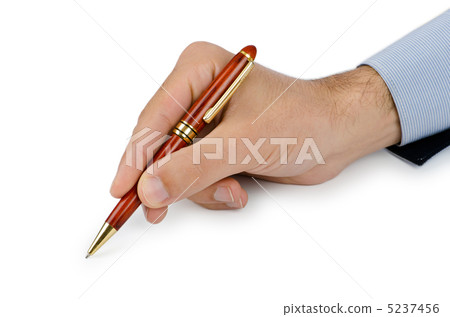 Hand with pen writing on white Hand with pen writing on white 5237456