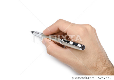 Hand with pen writing on white Hand with pen writing on white 5237459