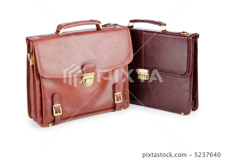 Briefcases isolated on the white 5237640