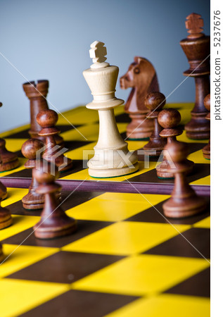 Concept of chess game with pieces Concept of chess game with pieces 5237676