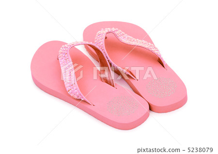 Summer colourful shoes on white 5238079