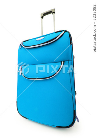 Luggage concept with case on the white Luggage concept with case on the white 5238082
