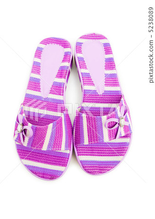 Summer colourful shoes on white Summer colourful shoes on white 5238089
