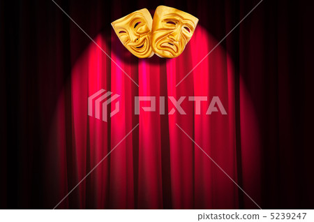 Theatre performance concept with masks 5239247