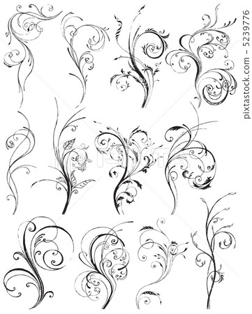 floral design elements, vector floral design elements, vector 5239776