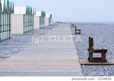 Beach cabins in a row 5244636
