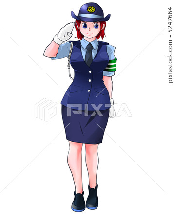 Women police Short sleeve illustration 5247664