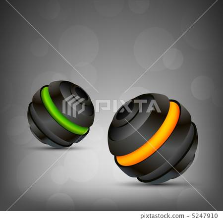 Background with two spheres - Stock Illustration [5247910] - PIXTA