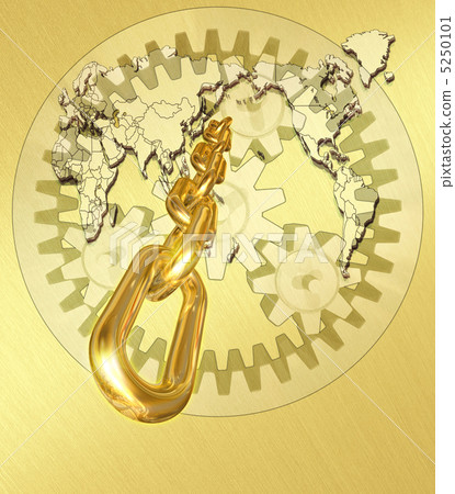 World golden chain block - Stock Illustration [5250101] - PIXTA