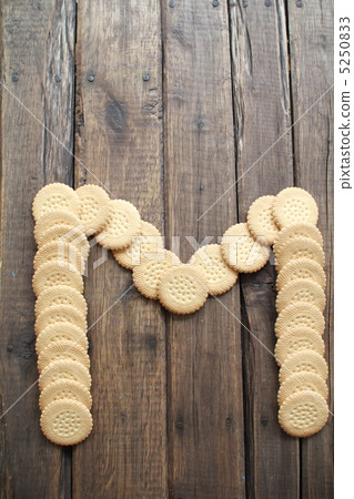 Alphabet M made from biscuits Alphabet M made from biscuits 5250833